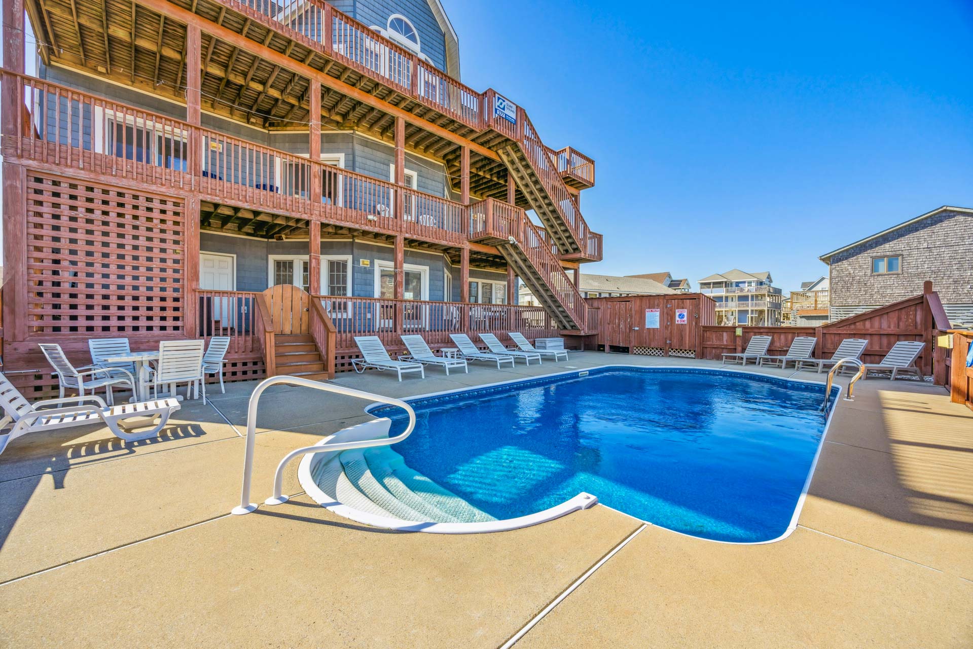 Surf Or Sound Realty 177 Horatio's Hideaway Pool Area 1