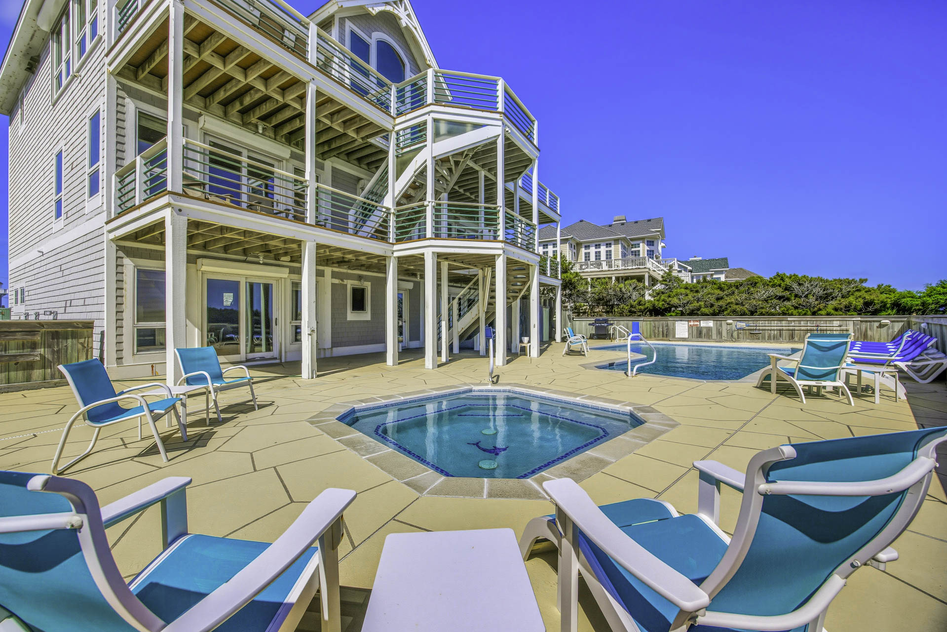 Surf Or Sound Realty 603 Seven Cousins Cottage Pool Area 4