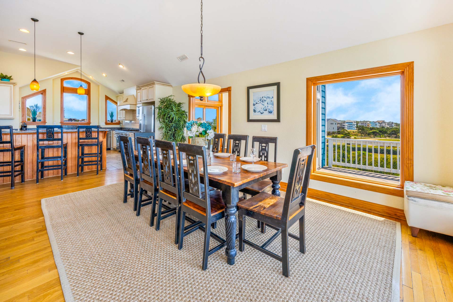 Surf Or Sound Realty 1029 Sunset Serenade Dining Area 1
