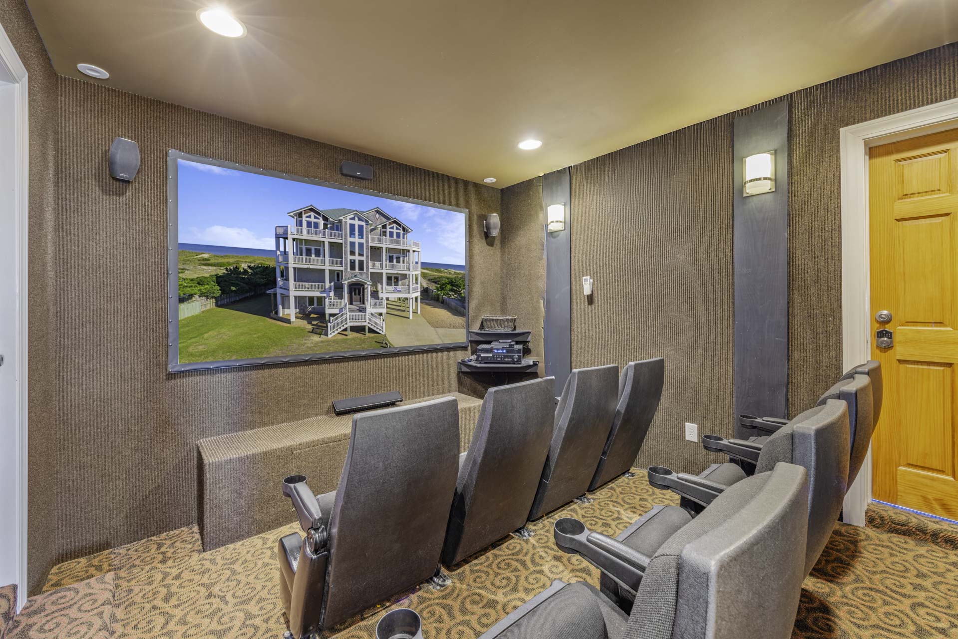 Surf Or Sound Realty 679 Sea Glass Theater Room 1