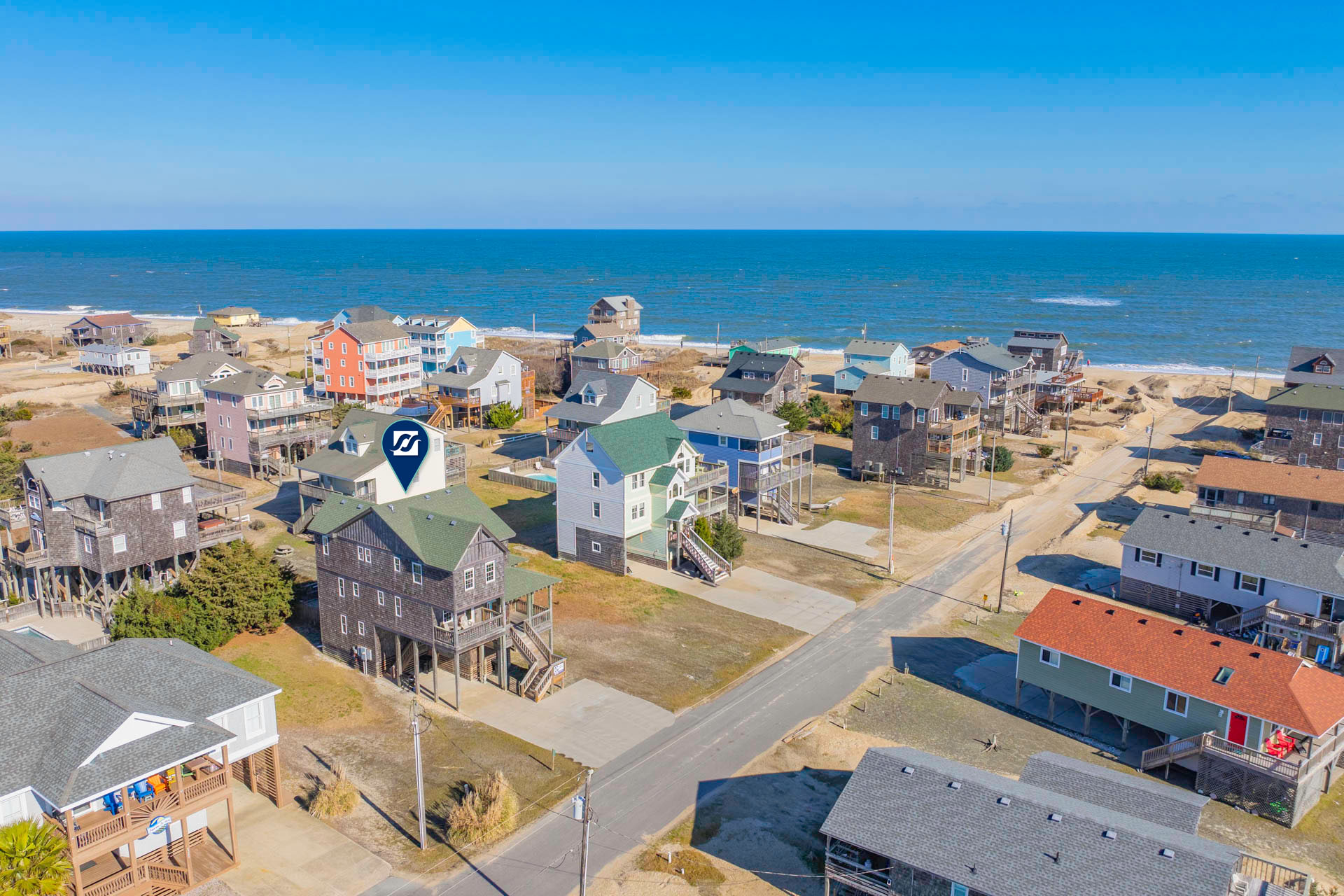 Surf Or Sound Realty 902 Triple Fins Exterior 9 Pin