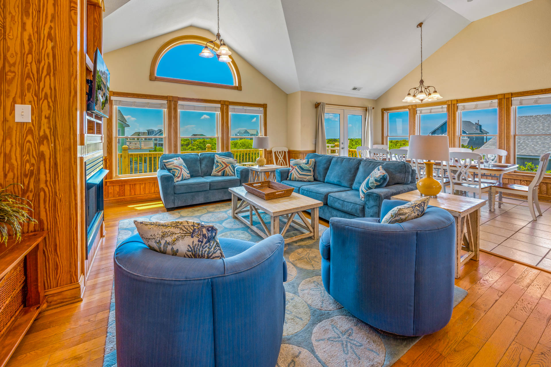 Surf Or Sound Realty 1027 The Kinnakeet Retreat Great Room 3